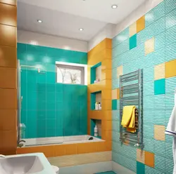 Color bathroom interior