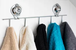Bathroom towel holders in the interior