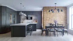 Белая Кухня В Интерьере Лофт