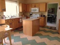 Mətbəx fotoşəkili üçün müasir linoleum