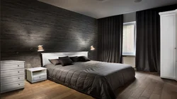 Gray Laminate In The Bedroom Interior