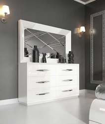 Modern design chest of drawers in the hallway