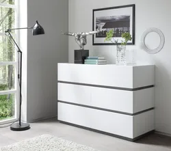 Modern design chest of drawers in the hallway