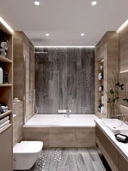 Дызайн інтэр'еру ванны і прыбіральні ў сучасным стылі