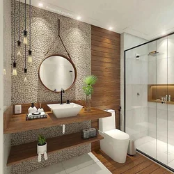 Müasir üslubda hamam və tualetin daxili dizaynı