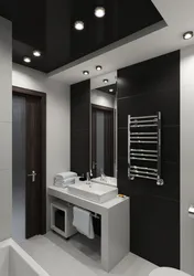 Bath design black ceiling