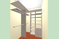 Dressing room layout with dimensions 2x2 photo