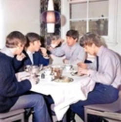 Photo Of The Beatles In The Kitchen