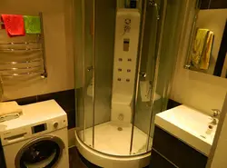 Xruşşov foto kabin və paltaryuyan maşın duş ilə vanna otağı