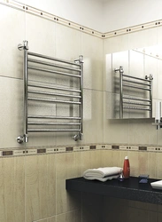 Heated Towel Rail Photo In The Bathroom In The Apartment