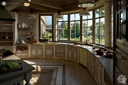 Kitchen Interior In A Country House With One Window Photo