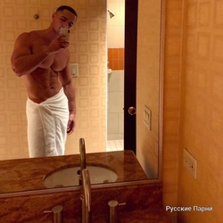 Photo of a man in the bathroom photo