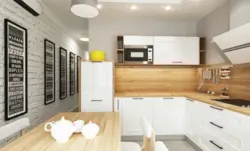 Kitchen loft design 9 sq m