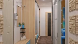 Hallway design in a two-room apartment of a panel house photo
