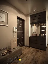 Panel ev fotoşəkilinin iki otaqlı mənzilində koridor dizaynı