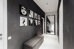 Hallway Design In Gray And White Tones