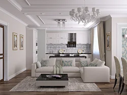 Kitchen living room interior modern classic