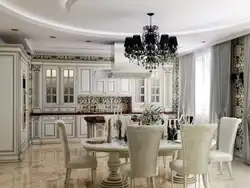 Интерьер кухни гостиной современная классика
