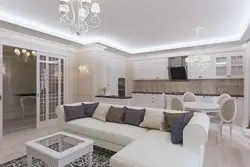 Ас Үй Қонақ Бөлмесінің Интерьері Заманауи Классикалық