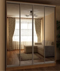 Sliding Wardrobe In The Hallway Two-Door With Mirror Design