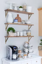 How to place shelves in the kitchen photo