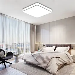 Bedroom interior with low ceilings