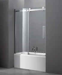 Sliding Glass Bath Curtain Photo