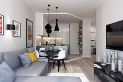 Kitchen design room 45 sq.m.