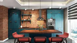 Loft style kitchens real photos in apartments