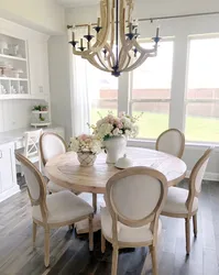 Kitchen design with round table