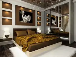 Bedroom design in a modern style inexpensively in an apartment