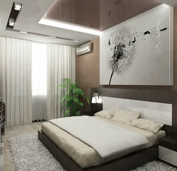 Bedroom design in a modern style inexpensively in an apartment