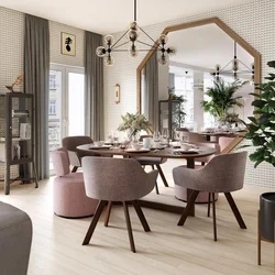 Table In The Living Room In The Interior