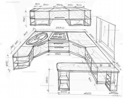 Схема інтэр'еру кухні
