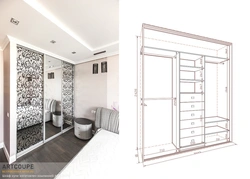 Design Of Built-In Wardrobes In The Hallway With Mirrors