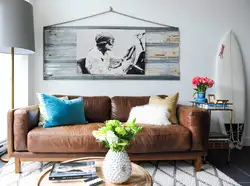 Decor Behind The Sofa In The Living Room Walls Photo