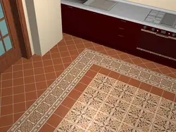 Tile floor design for kitchen and bathroom