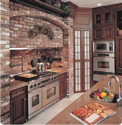 Brick kitchens with photos all