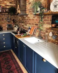 Brick kitchens with photos all