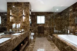 Bathroom And Toilet Made Of Marble Photo