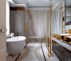 Mərmərdən hamam və tualet foto