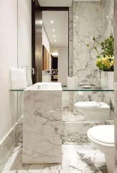 Bathroom And Toilet Made Of Marble Photo