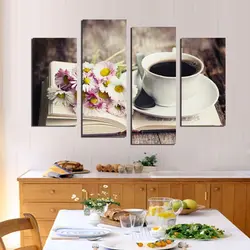 Modular paintings in the kitchen interior