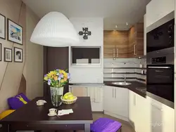 Kiçik mətbəxin interyeri 8 kv m real dizayn