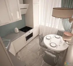Interior of a small kitchen 8 sq m real design