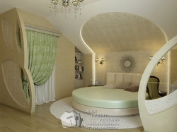 Round bedroom interiors