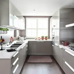 Kiçik U formalı mətbəx dizaynı