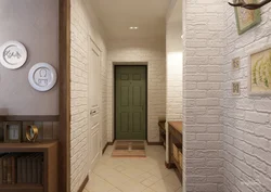 Light bricks in the hallway interior