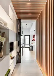 Wooden Slats In The Hallway Design