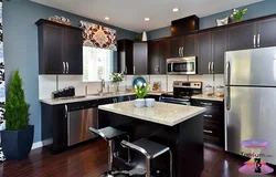 Wall color for dark kitchen photo